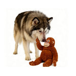 Large Brown Gorilla Plush Dog Companion Toy - GreenFur