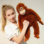 Large Brown Gorilla Plush Dog Companion Toy - GreenFur