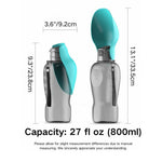 Large Capacity 27 fl oz Portable Dog Water Bottle Outdoor Pet Water Dispenser - GreenFur