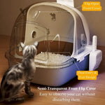 Large Cat Litter Box Drawer Style Odor Proof Covered Cat Toilet - GreenFur