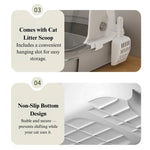 Large Cat Litter Box Drawer Style Odor Proof Covered Cat Toilet - GreenFur