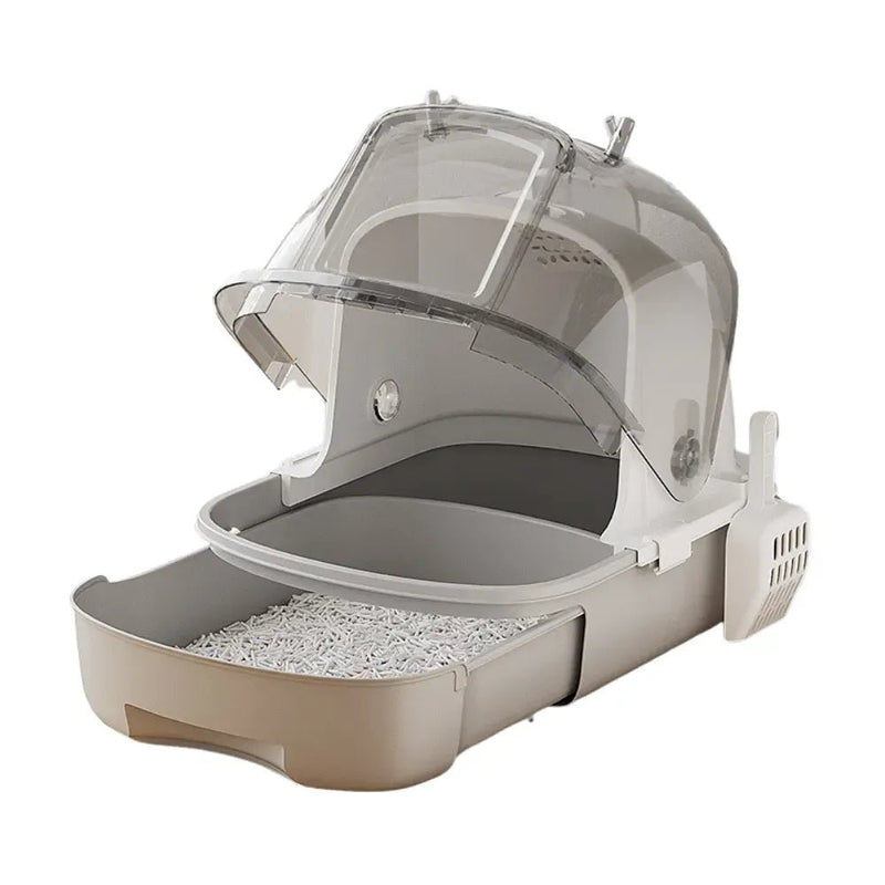 Large Cat Litter Box Drawer Style Odor Proof Covered Cat Toilet - GreenFur
