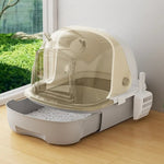 Large Cat Litter Box Drawer Style Odor Proof Covered Cat Toilet - GreenFur