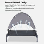Large Elevated Pet Camping Bed with Canopy for Dogs - GreenFur