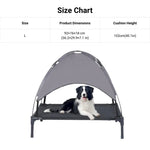 Large Elevated Pet Camping Bed with Canopy for Dogs - GreenFur