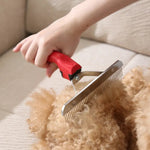 Large Pet Rake Comb Grooming Brush Deshedding Tool Dog Comb - GreenFur