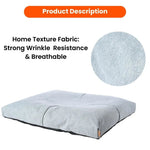 Large Size Modern Design Texture Soft Linen - Feel Fabric Pet Dog Bed - GreenFur