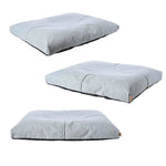 Large Size Modern Design Texture Soft Linen - Feel Fabric Pet Dog Bed - GreenFur