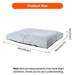 Large Size Modern Design Texture Soft Linen - Feel Fabric Pet Dog Bed - GreenFur