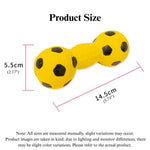 Latex Dog Toy Dumbbell Chew Ball with Squeaker - GreenFur