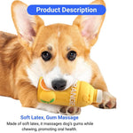 Latex Juice Bottle Dog Toy Floating Squeaky Chew Toy - GreenFur