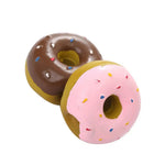 Latex Realistic Donut Shape with Squeaker Dog Toy Chew and Play - GreenFur