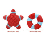 Latex Sound Toys for Medium Puppies Starfish Lifebuoy Design - GreenFur