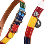 Leather Adjustable Dogs Cat Collar Decorative Pet Necklace - GreenFur