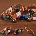 Leather Adjustable Dogs Cat Collar Decorative Pet Necklace - GreenFur