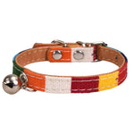 Leather Adjustable Dogs Cat Collar Decorative Pet Necklace - GreenFur