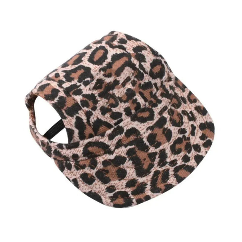 Leopard Print Dog Baseball Cap for Outdoor Sun Protection - GreenFur