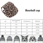 Leopard Print Dog Baseball Cap for Outdoor Sun Protection - GreenFur