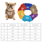 Letter Printed Bulldog Round Neck Dog Summer T-shirt - GreenFur