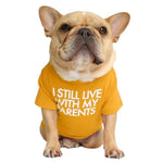 Letter Printed Bulldog Round Neck Dog Summer T-shirt - GreenFur