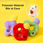 Lettered Shape Pet Cute Squeaky Plush Dog Puppy Toy - GreenFur