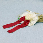 Lightweight Lace Decorated Straw Sun Hat for Pets - GreenFur
