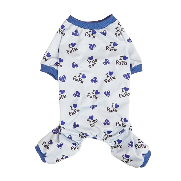 Lightweight Printed Four Legged Jumpsuit for Small to Medium Dogs - GreenFur