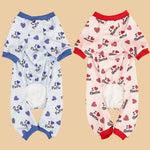 Lightweight Printed Four Legged Jumpsuit for Small to Medium Dogs - GreenFur