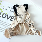 Lightweight Rabbit Print Casual Overalls for Dogs and Cats - GreenFur