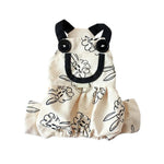 Lightweight Rabbit Print Casual Overalls for Dogs and Cats - GreenFur
