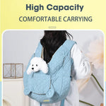 Lightweight Warm Nylon Shoulder Pet Backpack for Small Cats Dogs - GreenFur