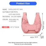 Lightweight Warm Nylon Shoulder Pet Backpack for Small Cats Dogs - GreenFur