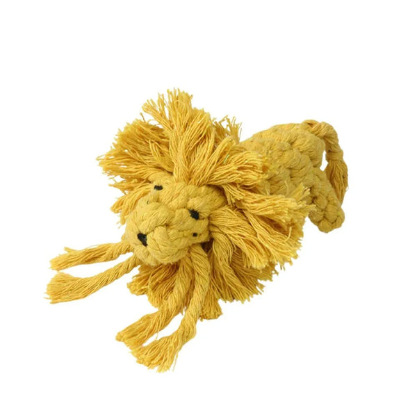 Lion Dog Cotton Rope Chew Toy for Puppies and Cats Aggressive Chewers - GreenFur