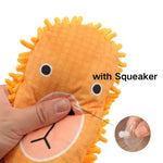 Lion Pattern Mop Plush Durable Chew Dog Toy with Squeaker - GreenFur