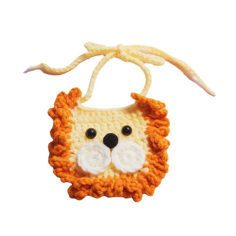 Little Lion Design Handcrafted Crochet Pet Bib for Cats and Small Dogs - GreenFur