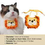 Little Lion Design Handcrafted Crochet Pet Bib for Cats and Small Dogs - GreenFur