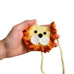 Little Lion Design Handcrafted Crochet Pet Bib for Cats and Small Dogs - GreenFur