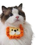 Little Lion Design Handcrafted Crochet Pet Bib for Cats and Small Dogs - GreenFur