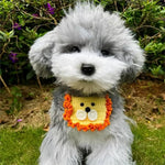 Little Lion Design Handcrafted Crochet Pet Bib for Cats and Small Dogs - GreenFur