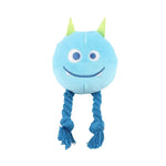 Little Monster PP Stuffed Dog Plush Squeaky Rope Toy - GreenFur