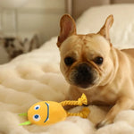 Little Monster PP Stuffed Dog Plush Squeaky Rope Toy - GreenFur