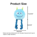 Little Monster PP Stuffed Dog Plush Squeaky Rope Toy - GreenFur