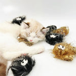 Long Fur Monster Cat Toy Interactive Play Plush for Cats - GreenFur