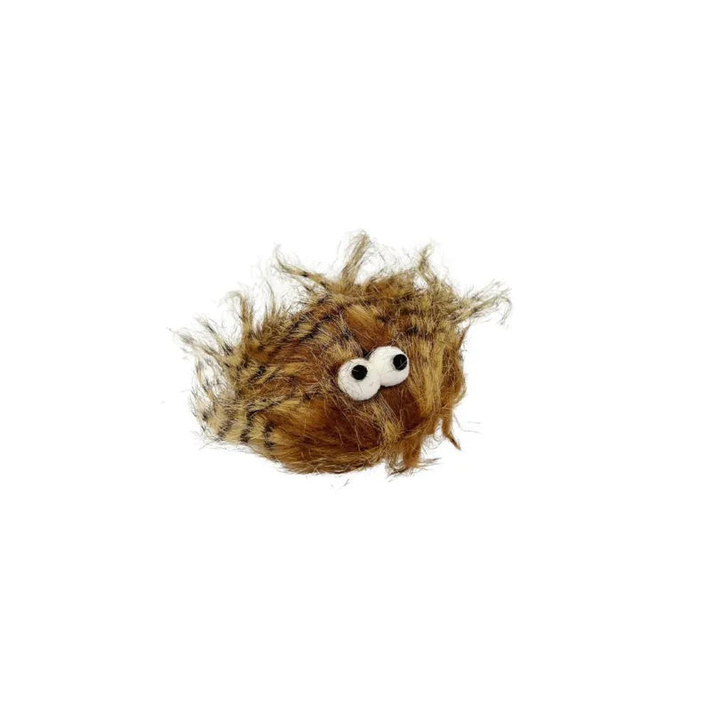 Long Fur Monster Cat Toy Interactive Play Plush for Cats - GreenFur