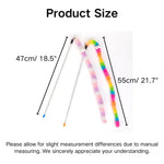 Long - Handled Colorful Plush Snake Cat Teaser Wand - GreenFur