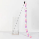 Long - Handled Colorful Plush Snake Cat Teaser Wand - GreenFur