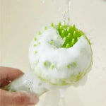 Long - handled Silicone Shampoo Dispenser Pet Bath Brush - GreenFur