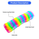Long Plush Cat Toy with Catnip and Crinkle Sound for Active Play - GreenFur