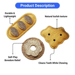 Loofah Chew Toy Fun Bread Donut Cookie Shapes for Cats - GreenFur