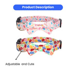 Love Heart Egg Four - Leaf Clover Printed Bowknot Pet Collar - GreenFur